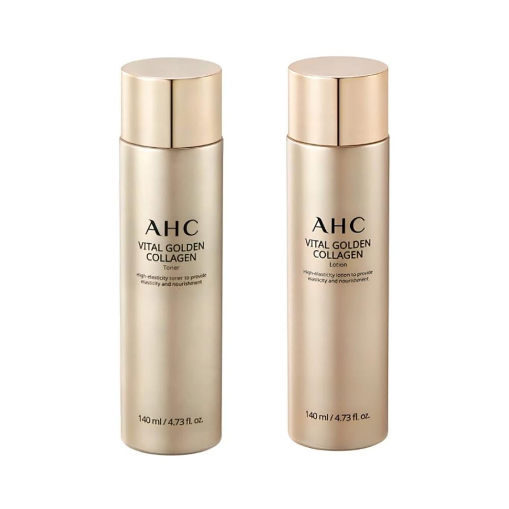 AHC Vital Golden Collagen Toner Lotion 2 Pieces Set