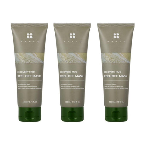 BRMUD Recovery Mud Peel Off Mask Pack 110ml*3Pcs