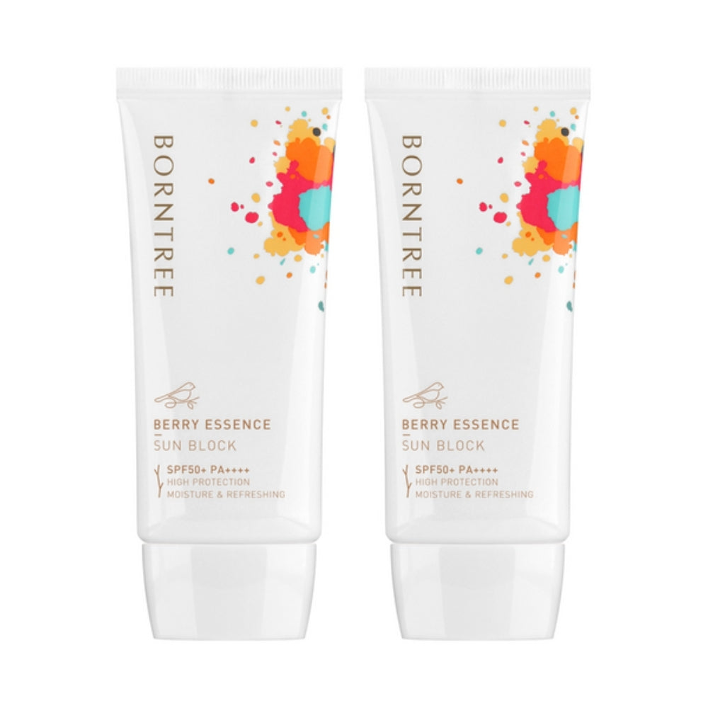 Borntree Berry Essence Sun Block SPF50+ PA++++ 50ml*2Pcs
