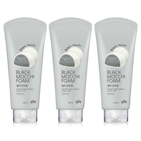 C2Y Black Mocchi Cleansing Foam 220ml*3Pcs