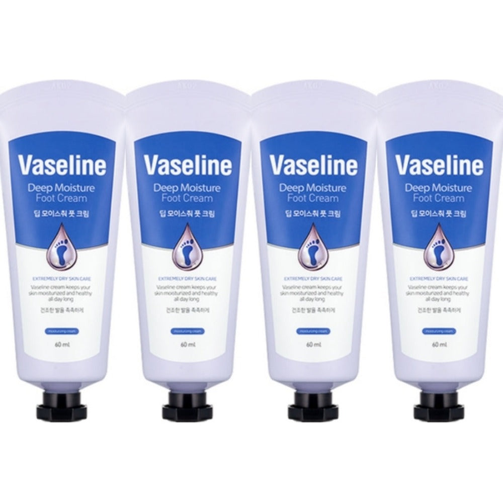 C2Y Vaseline Deep Moisture Foot Cream 60ml*4Pcs