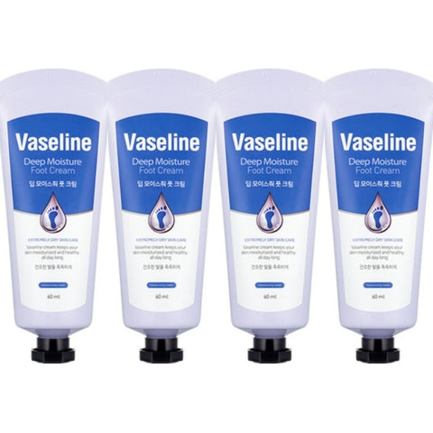 C2Y Vaseline Deep Moisture Foot Cream 60ml*4Pcs