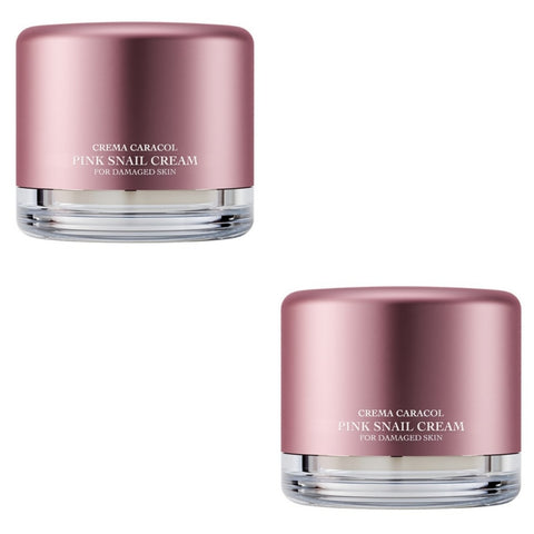 Crema Caracol Pink Snail Cream for Damaged Skin 50ml*2Pcs