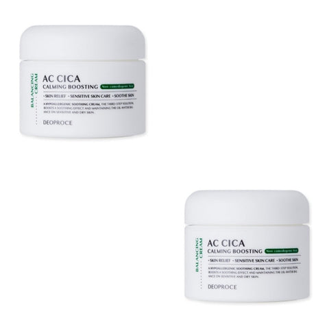 Deoproce AC Cica Calming Boosting Balancing Cream 50g*2Pcs