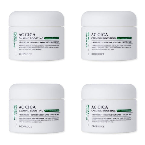 Deoproce AC Cica Calming Boosting Balancing Cream 50g*4Pcs