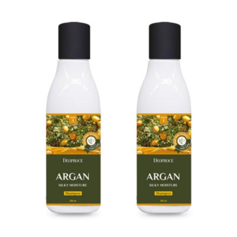Deoproce Argan Silky Moisture Shampoo 200ml*2Pcs
