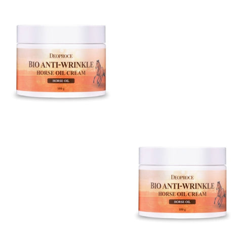 Deoproce Bio Anti-wrinkle Horse Oil Cream 100ml*2Pcs