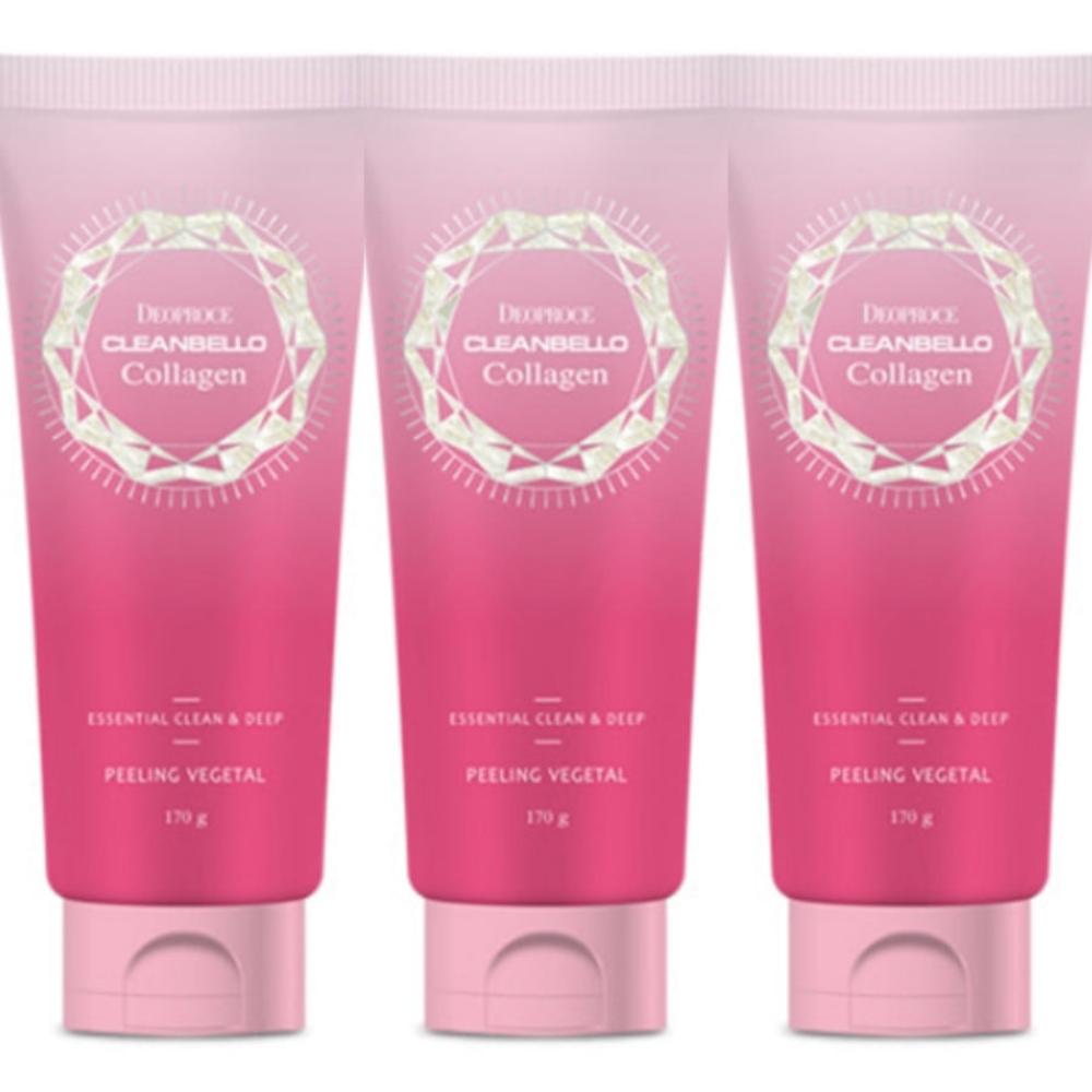 Deoproce Cleanbello Collagen Essential Clean & Deep Peeling Vegetal 170g*3Pcs