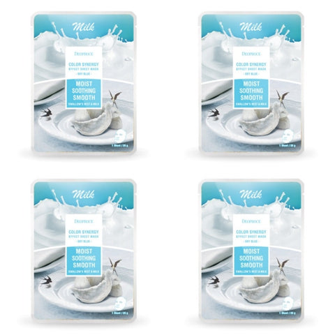 Deoproce Color Synergy Effect Sheet Mask Sky Blue Swallow's Nest and Milk 20g*20ea
