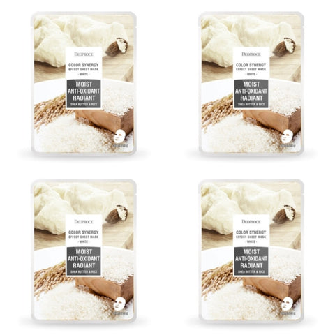 Deoproce Color Synergy Effect Sheet Mask White Shea Butter and Rice 20g*20ea