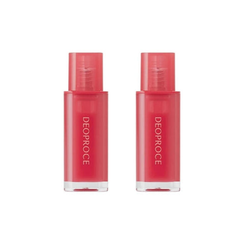 Deoproce Glazed Lip Gloss No.2 Red Sunrise 4.5g*2Pcs
