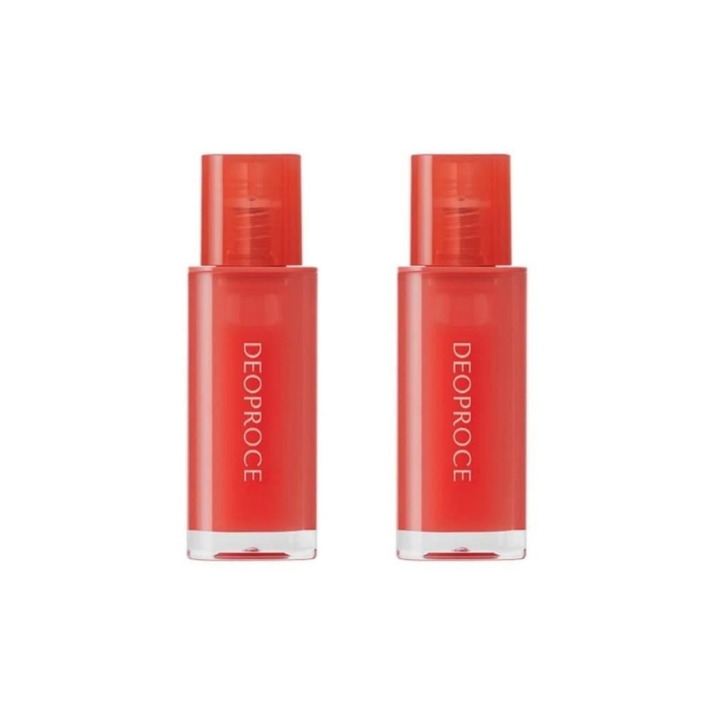 Deoproce Glazed Lip Gloss No.3 Peach Sunset 4.5g*2Pcs