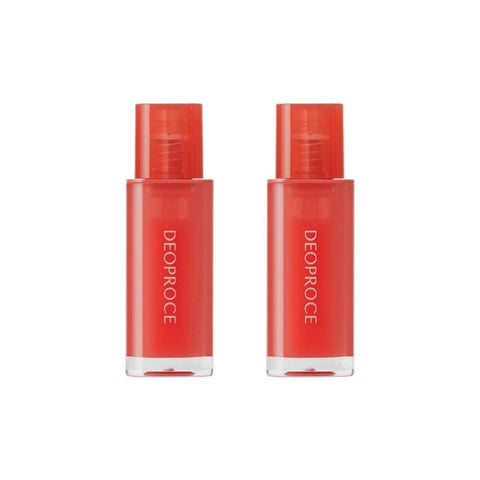 Deoproce Glazed Lip Gloss No.3 Peach Sunset 4.5g*2Pcs