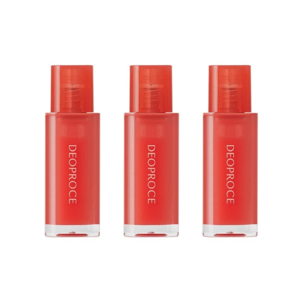 Deoproce Glazed Lip Gloss No.3 Peach Sunset 4.5g*3Pcs
