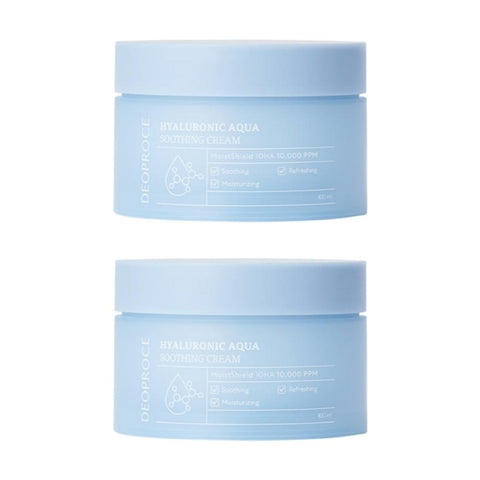 Deoproce Hyaluronic Aqua Soothing Cream 100ml*2Pcs