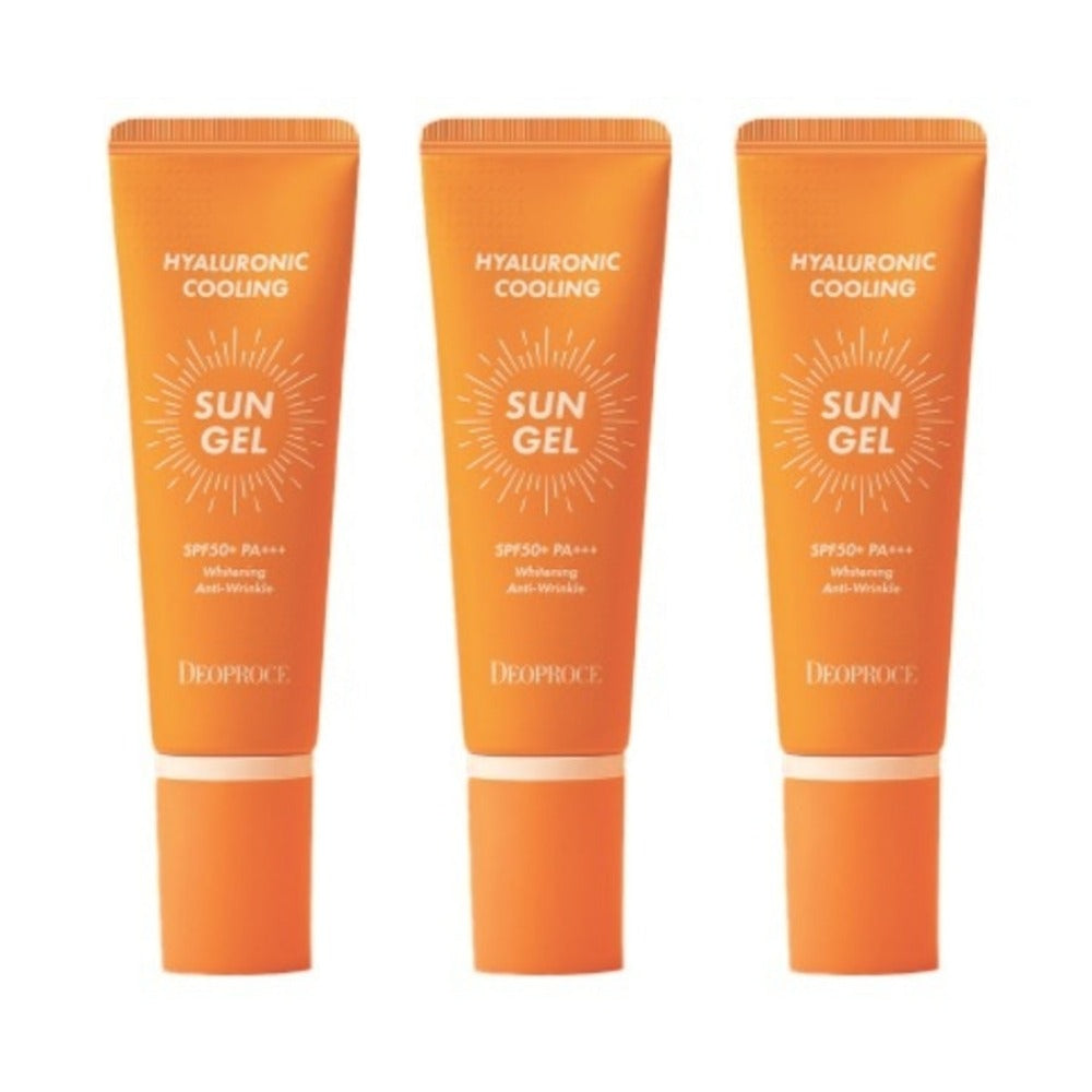 Deoproce Hyaluronic Cooling Sun Gel SPF50+ PA+++ 50ml*3Pcs