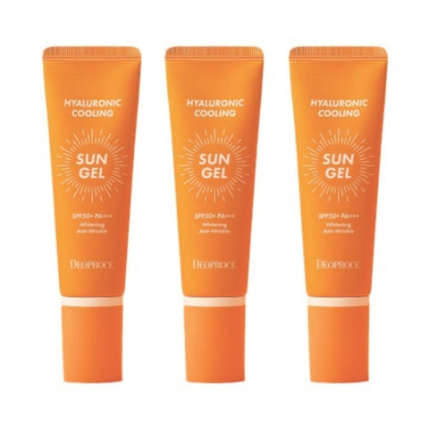 Deoproce Hyaluronic Cooling Sun Gel SPF50+ PA+++ 50ml*3Pcs