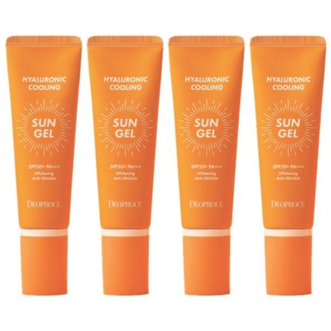Deoproce Hyaluronic Cooling Sun Gel SPF50+ PA+++ 50ml*4Pcs