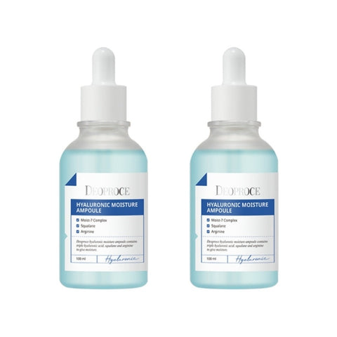 Deoproce Hyaluronic Moisture Ampoule 100ml*2Pcs