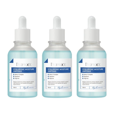Deoproce Hyaluronic Moisture Ampoule 100ml*3Pcs