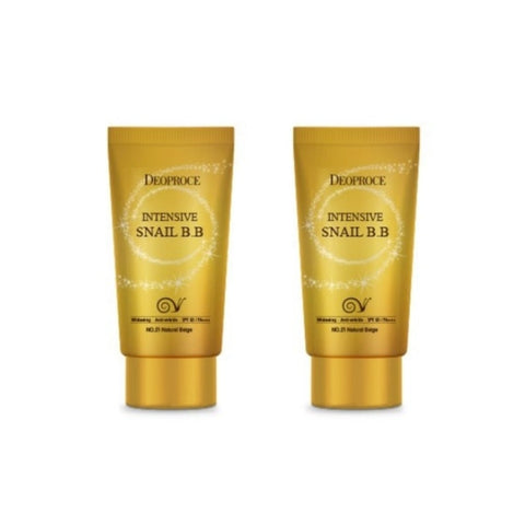 Deoproce Intensive Snail BB Cream No.21 Natural Beige SPF50+ PA+++ 50ml*2Pcs