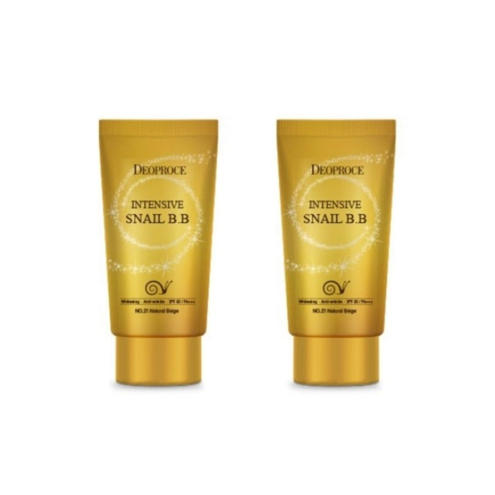 Deoproce Intensive Snail BB Cream No.23 Sand Beige SPF50+ PA+++ 50ml*2Pcs