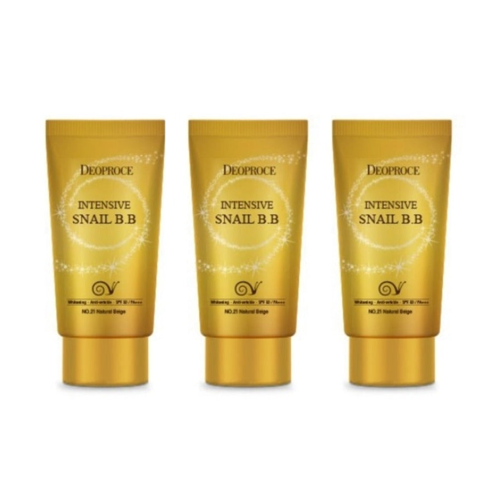 Deoproce Intensive Snail BB Cream No.23 Sand Beige SPF50+ PA+++ 50ml*3Pcs