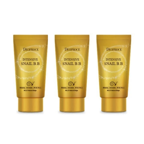 Deoproce Intensive Snail BB Cream No.23 Sand Beige SPF50+ PA+++ 50ml*3Pcs
