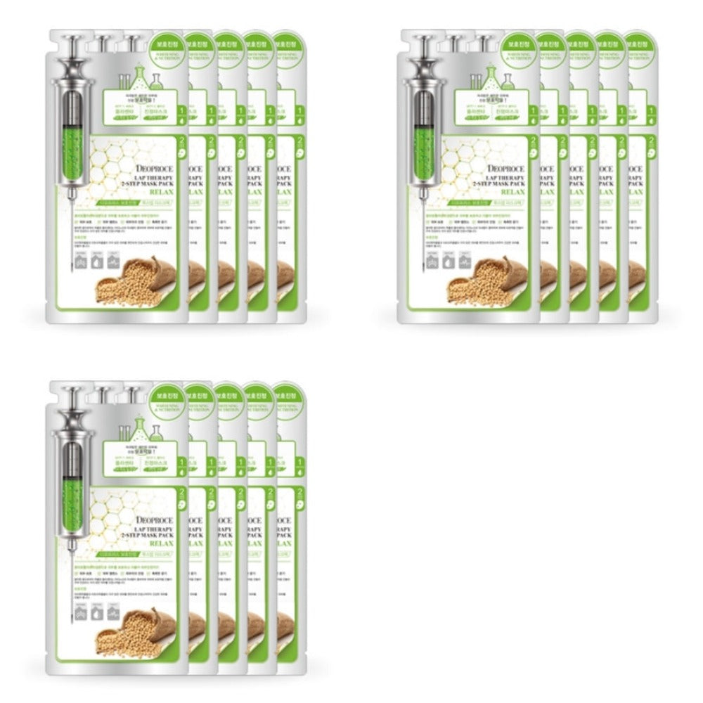 Deoproce Lab Therapy 2 Step Mask Pack Placenta Soothing 25ml*15ea