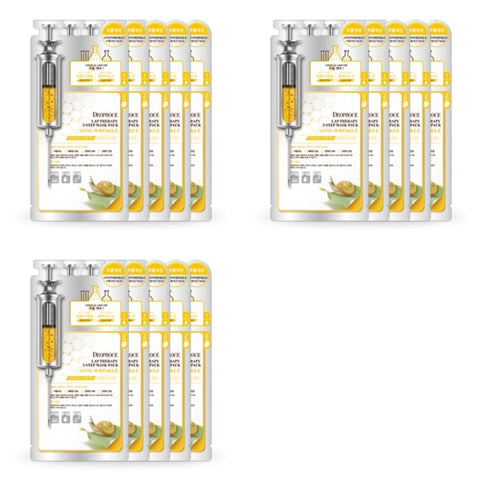 Deoproce Lab Therapy 2 Step Mask Pack Snail Anti Wrinkle 25ml*15ea