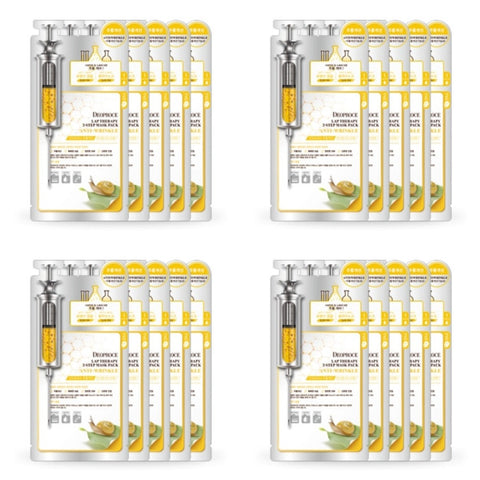 Deoproce Lab Therapy 2 Step Mask Pack Snail Anti Wrinkle 25ml*20ea