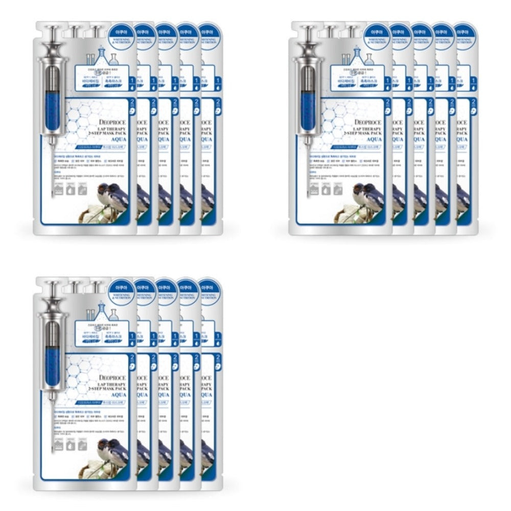Deoproce Lab Therapy 2 Step Mask Pack Swallow's Nest Aqua 25ml*15ea
