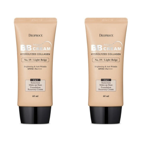 Deoproce Magic BB Cream No.19 Light Beige SPF50+ PA+++ 60ml*2Pcs