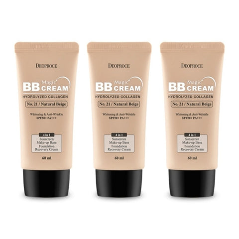 Deoproce Magic BB Cream No.21 Natural Beige SPF50+ PA+++ 60ml*3Pcs