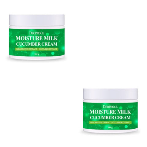 Deoproce Moisture Milk Cucumber Cream 100g*2Pcs