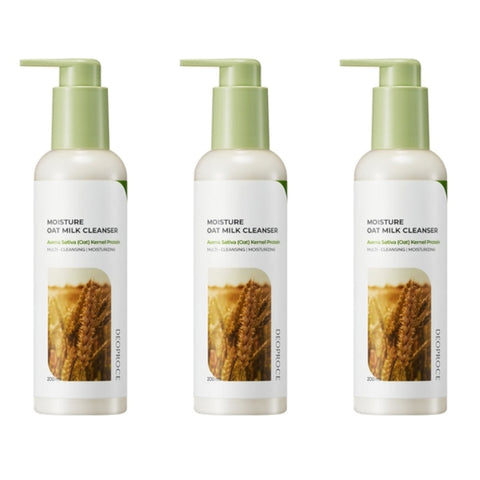 Deoproce Moisture Oat Milk Cleanser 200ml*3Pcs