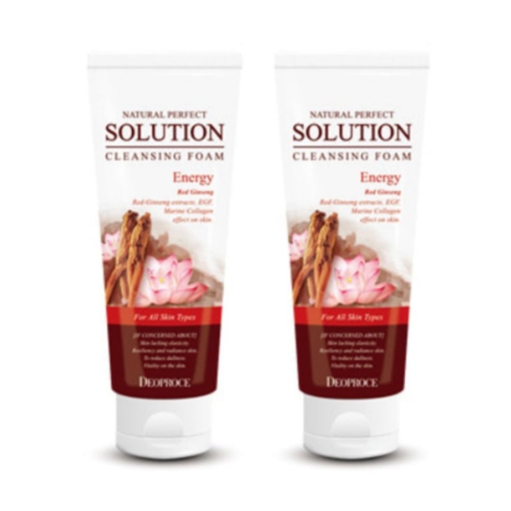 Deoproce Natural Perfect Solution Cleansing Foam Red Ginseng 170g*2Pcs