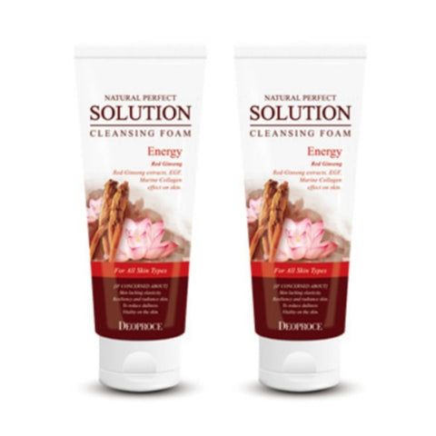 Deoproce Natural Perfect Solution Cleansing Foam Red Ginseng 170g*2Pcs