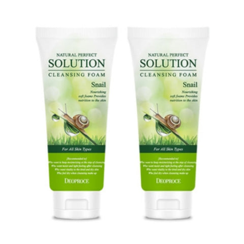 Deoproce Natural Perfect Solution Cleansing Foam Snail 170g*2Pcs