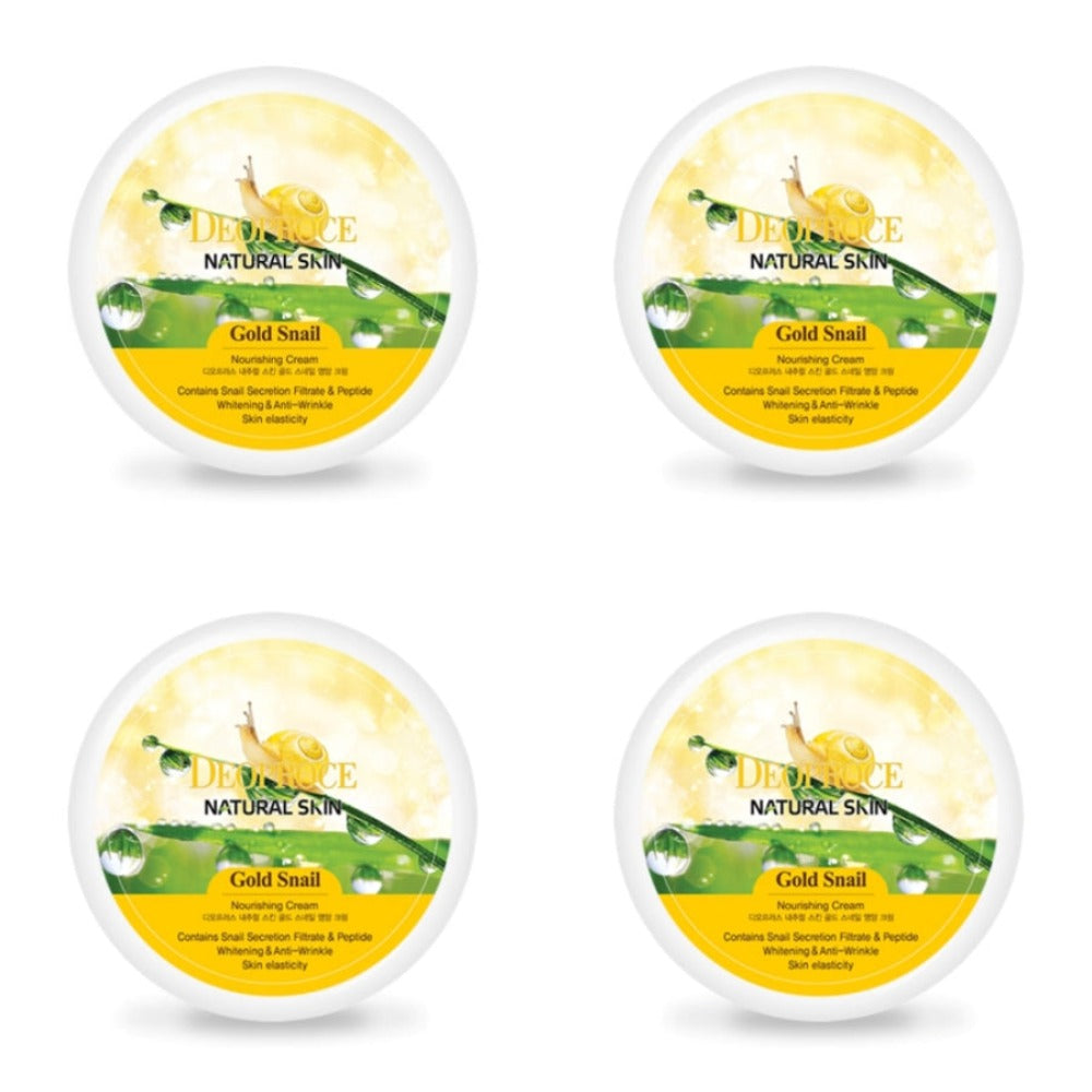 Deoproce Natural Skin Gold Snail Nourishing Cream 100g*4Pcs