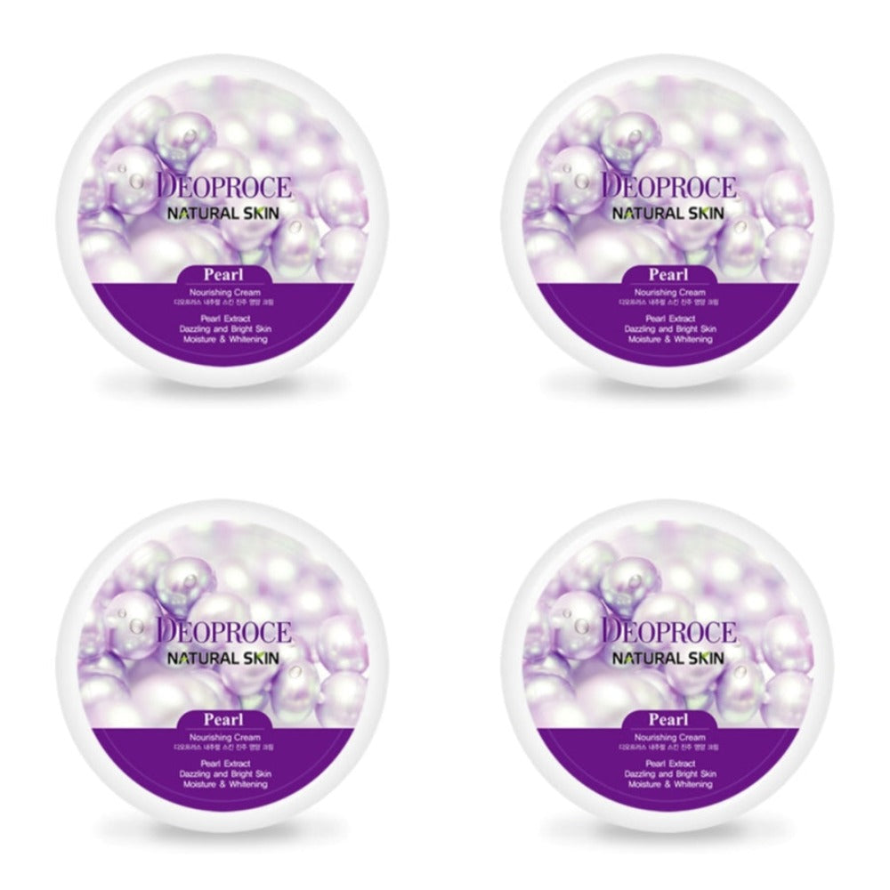 Deoproce Natural Skin Pearl Nourishing Cream 100g*4Pcs