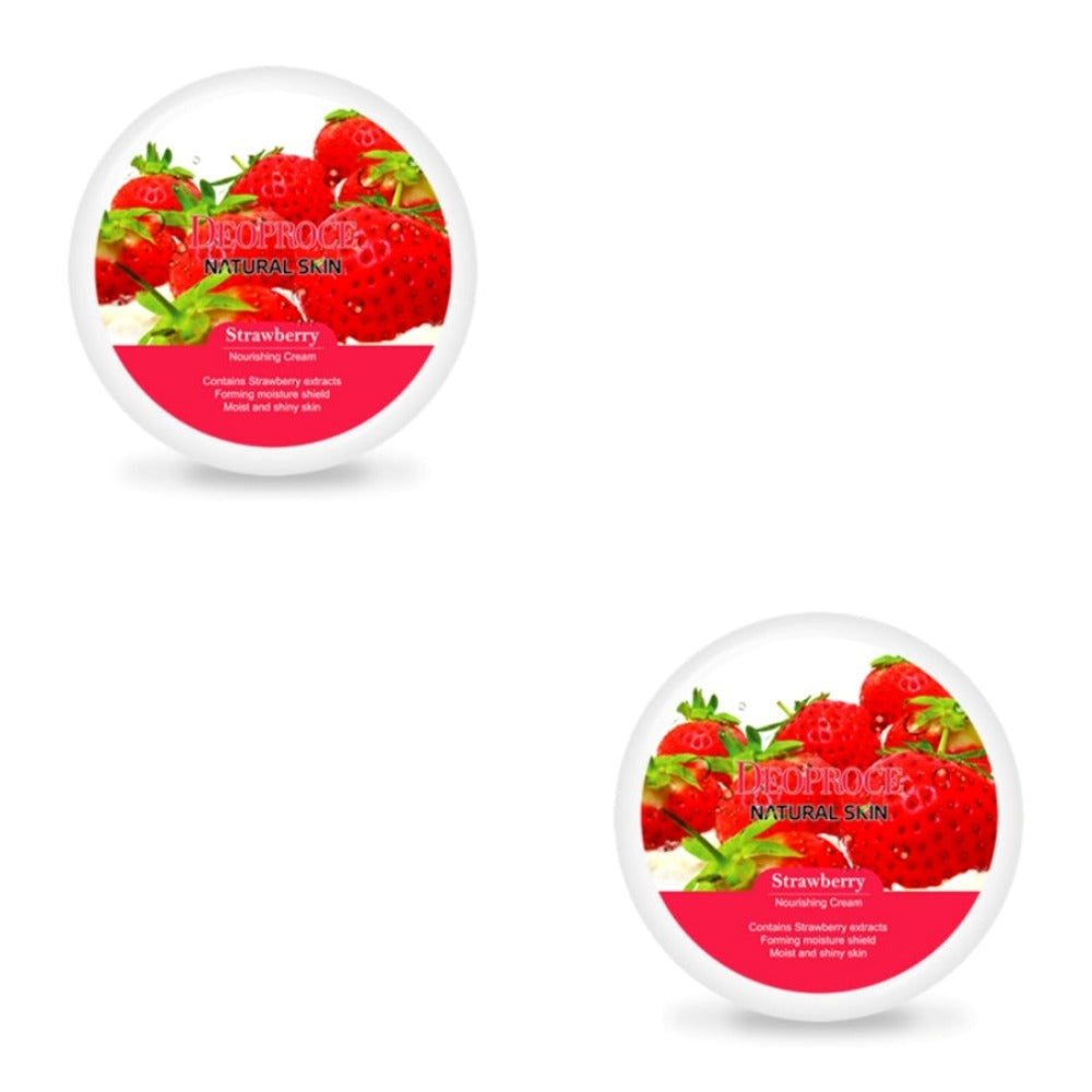 Deoproce Natural Skin Strawberry Nourishing Cream 100g*2Pcs