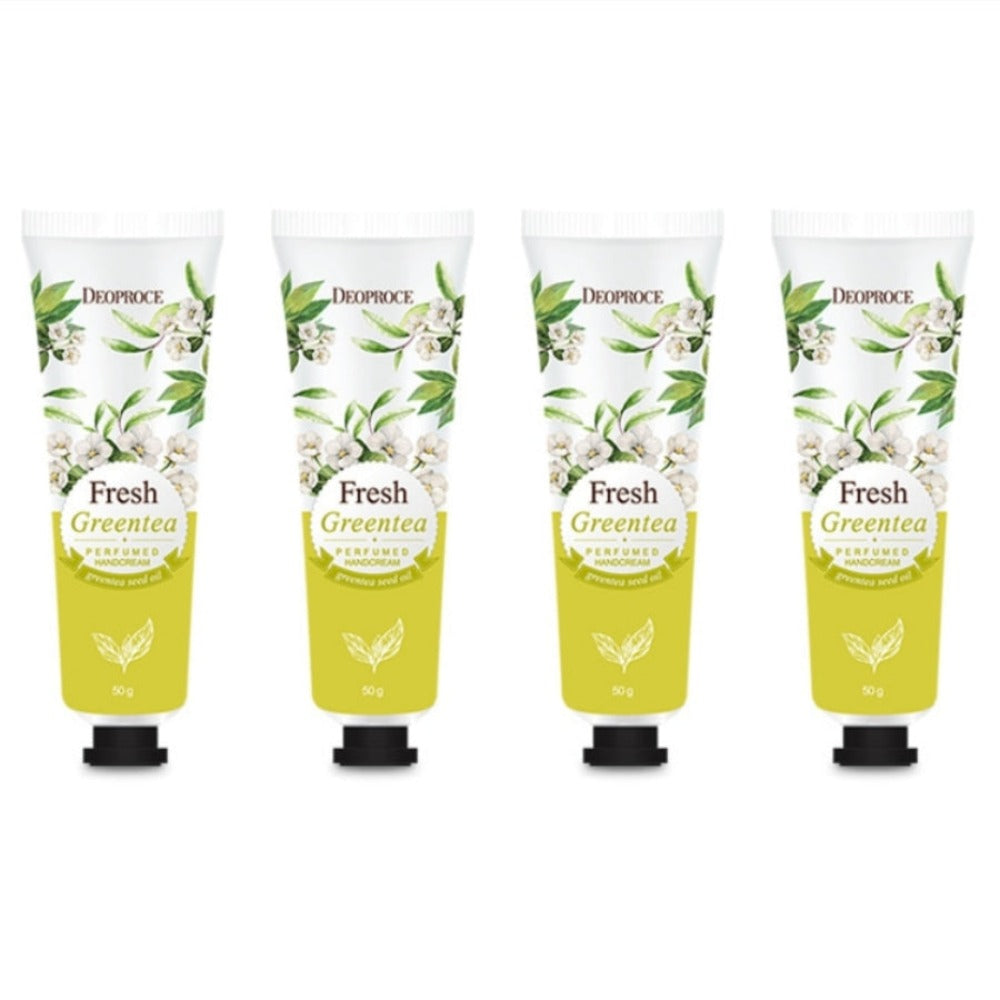 Deoproce Perfumed Hand Cream Fresh Green Tea 50g*4Pcs
