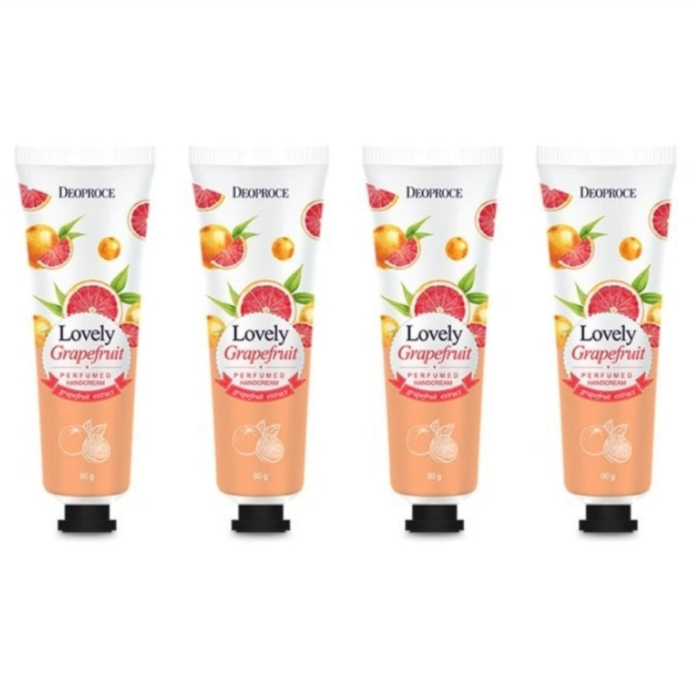 Deoproce Perfumed Hand Cream Lovely Grapefruit 50g*4Pcs