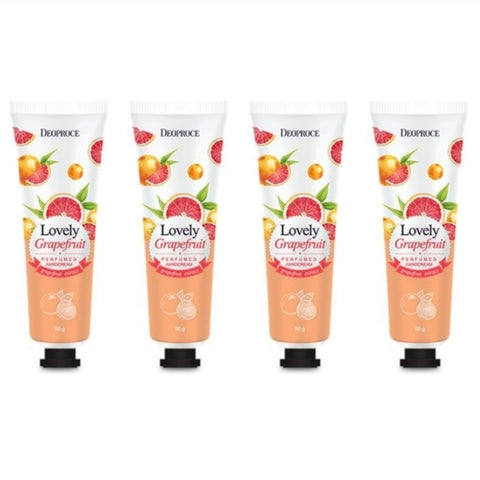 Deoproce Perfumed Hand Cream Lovely Grapefruit 50g*4Pcs