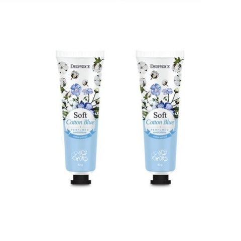 Deoproce Perfumed Hand Cream Soft Cotton Blue 50g*2Pcs
