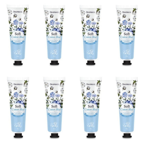 Deoproce Perfumed Hand Cream Soft Cotton Blue 50g*8Pcs