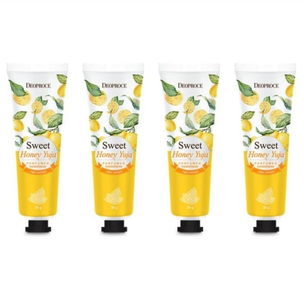 Deoproce Perfumed Hand Cream Sweet Honey Yuja 50g*4Pcs
