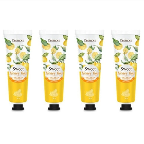 Deoproce Perfumed Hand Cream Sweet Honey Yuja 50g*4Pcs