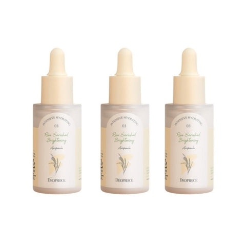 Deoproce Rice Enriched Brightening Ampoule 30ml*3Pcs
